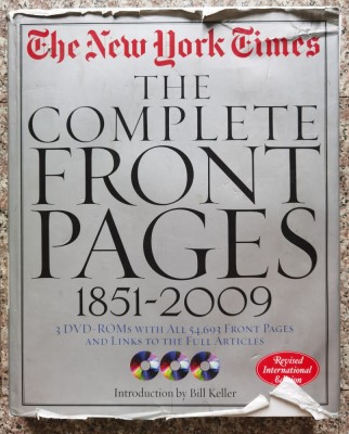 The New York Times: The Complete Front Pages 1851-2009 - Introduction By Bill Keller , CG261 foto