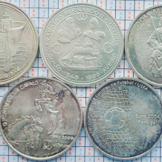 set 5 monede Portugalia 1000 escudos 1994-2001 argint 675 688 713 727 734 A033