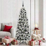 VidaXL Brad de Crăciun artificial cu 300 LED Alb 73 x 73 x 180 cm 3396046