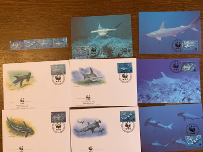 montserrat - rechini - serie 4 timbre MNH, 4 FDC, 4 maxime, fauna wwf foto