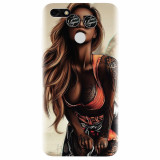 Husa silicon pentru Huawei Y6 Pro 2017, Tattoed Girl