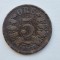 Norvegia 5 ORE 1876 moneda bronz km # 349 tiraj mic regele Oscar II