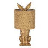 Cumpara ieftin Veioza polirasina textil auriu &Oslash; 20x43 cm E27