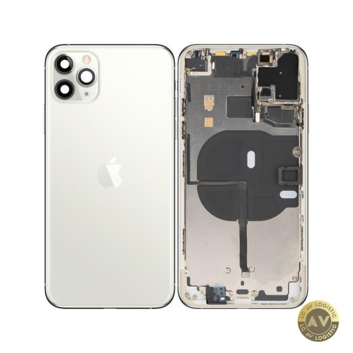 Capac Baterie Apple iPhone 11 Pro Max Cu Carcasa Mijloc Argintiu Swap (Grad B)