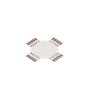 Conector PCB X de 12mm 5-Pini pentru benzi LED RGB SMD5050, Oem