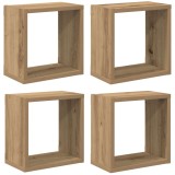 vidaXL Șemele de perete cu raft Stejar Artizanal Lemn compozit 875179