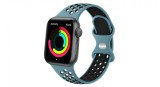 Curea Ceas SmartWatch pentru Apple, bratara 22 mm, Silicon, sport, eleganta, rezistenta la indoituri, Comfy to Wear, Albastru
