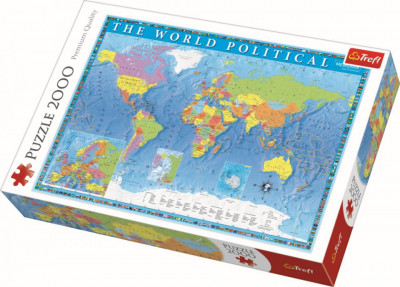 Puzzle trefl 2000 harta politica a lumii foto