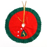 Covoras pentru bradul de craciun flippy, lana, rosu/verde, 60 cm