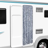 VidaXL Perdea de insecte, albastru, alb, argintiu, 56x185 cm, Chenille 284273