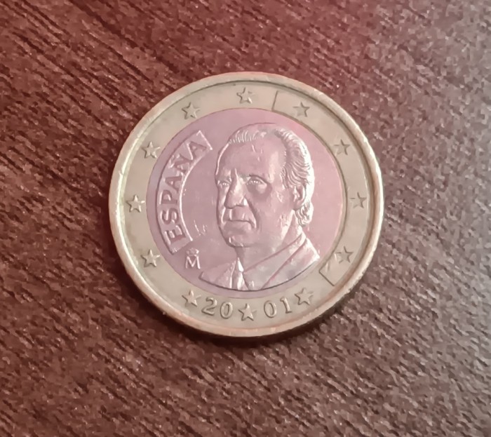 C50 - Moneda foarte veche - 1 euro - Spania - 2001