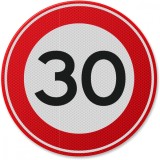 Semn din aluminiu de circulație 30 km