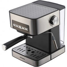 Espressor semi-automat Heinner Bavaresse HEM-B2016SA, 850 W, 1.6 L, 20 bar, Argintiu/Negru