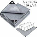 Cumpara ieftin Prelata Protectie Piscina 5x5 m, Material PE 160 g/mp, Impermeabila
