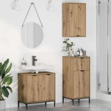 Cumpara ieftin Set de mobilier pentru baie 3 buc. Stejar Artizanal