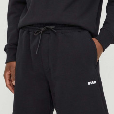 MSGM pantaloni scurți din bumbac culoarea negru 3640MB76.247000