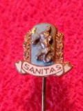 Insigna fotbal (veche) - &quot;SANITAS&quot; ARAD