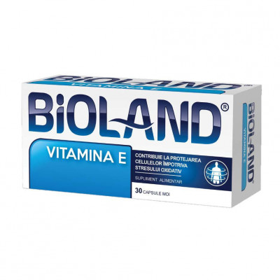 Bioland Vitamina E 50 miligrame 30 capsule Biofarm foto