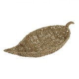 Tavă Decorativă, Model Frunză, Bej, 46x20x6cm, Oem