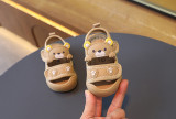 Sandalute maro pentru baietei - Ursulet (Marime Disponibila: Marimea 22)