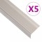 vidaXL Profile trepte &icirc;n formă de L, 5 buc. șampanie 100 cm aluminiu