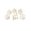 Buton aragaz universal set 4 buc, culoare alb, Oem