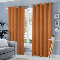 Set draperii tip tesatura in cu inele auriu antic, Madison, 150x215 cm, densitate 700 g/ml, Ornella, 2 buc