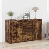 vidaXL Bufet cu sertar Stejar fumuriu 120 x 36 x 69 cm Lemn compozit 3333860