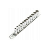 Set tubulare 12 colturi, inch, cuplare 1/4&quot;, 12 piese, Asta