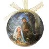 Glob Brad Crăciun, Model Nașterea lui Iisus, Culoare Albastru, Diametru 7.5 cm, Oem