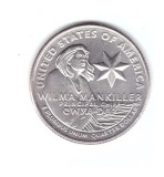 Moneda SUA 25 centi/quarter dollar 2022 P, Wilma Mankiller, cu luciu