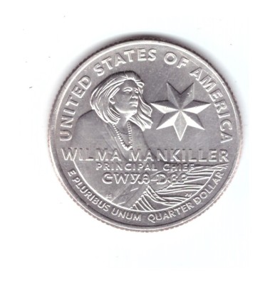 Moneda SUA 25 centi/quarter dollar 2022 P, Wilma Mankiller, cu luciu foto