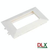 Cumpara ieftin Rama alba tripla pentru aparataj 45x45 mm (6 module) - DLX DLX-102-13