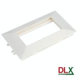 Rama alba dubla pentru aparataj 45x45 mm (4 module) - DLX