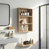 vidaXL Dulap de perete pentru baie Stejar Sonoma 40 x 10 x 60,5 cm 889353