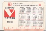 Bnk cld Calendar de buzunar - 1980 - Magazinul universal Victoria Bucuresti
