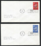 UN New York 1970 Peace &amp; justice Mi.229-230 FDC UN.060