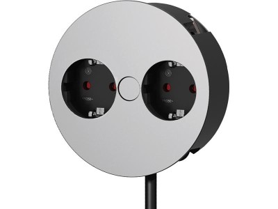 Priza dubla pentru blat TWIST cablu 2m crom Bachmann 931.021 foto