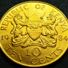 Moneda exotica 10 CENTI - KENYA, anul 1984 *cod 612 B = A.UNC