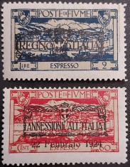 Fiume 1924,timbre expres cu overprint,MH