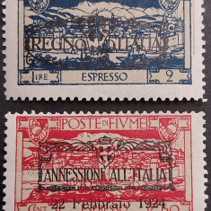 Fiume 1924,timbre expres cu overprint,MH