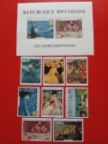 RWANDA, PICTURI - COLIȚĂ + SERIE COMPLETĂ MNH