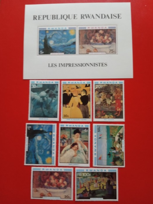 RWANDA, PICTURI - COLIȚĂ + SERIE COMPLETĂ MNH