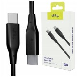 Cablu de date si incarcare Allity AUC-02 USB-C to USB-C 100W 1m Negru