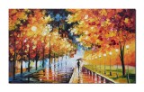 Cumpara ieftin Tablou pictat manual living, dormitor, Vis implinit 2, pictura 100x60cm ulei pe panza in cutit efect 3D, Fabulos