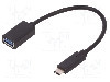 Cablu USB A soclu, USB C mufa, USB 3.0, lungime 0.2m, {{Culoare izola&amp;#355;ie}}, QOLTEC - 50485