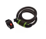 Antifurt Bicicleta cu Cifru 15mm x 1000mm, Cablu Otel, Suport Montare - Cod: AZ3014