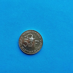 5 Francs 1989 Africa de vest-AUNC