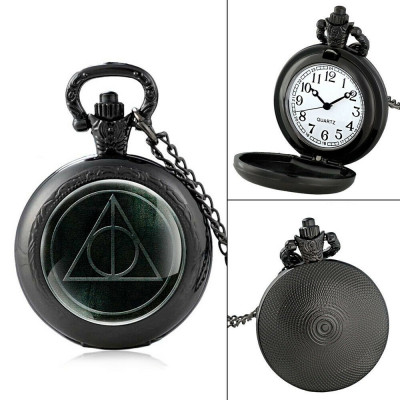 Ceas De Buzunar - HARRY POTTER - Talismanele Mortii - Negru foto