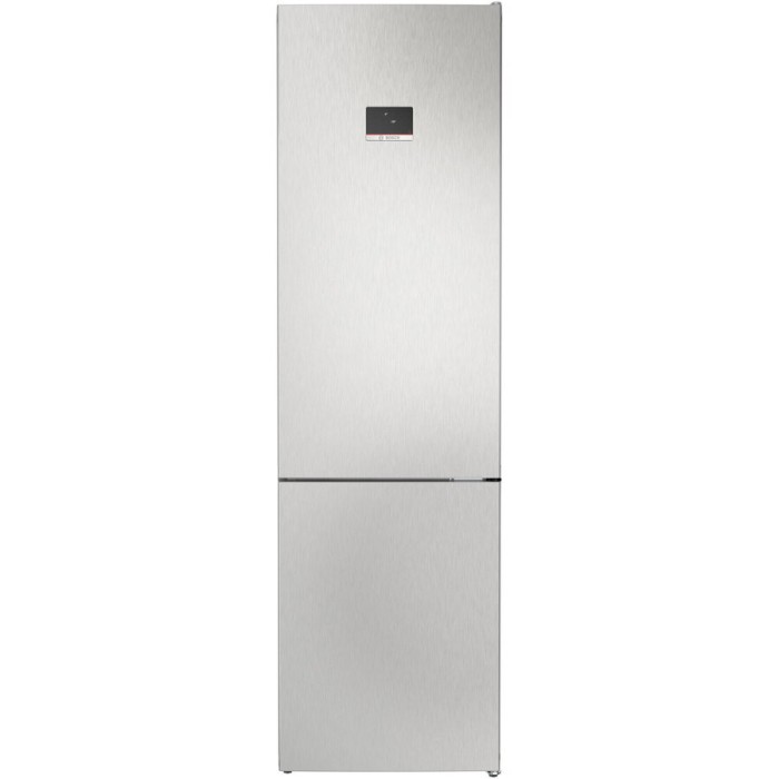 Combina frigorifica Bosch KGN397LDF, 363 L, NoFrost, VitaFresh, Touch control, PerfectFit, raft sticle, Clasa D, H 203 cm, Metal Look